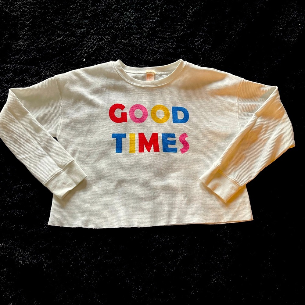 Good time shirt, size large crop top fit